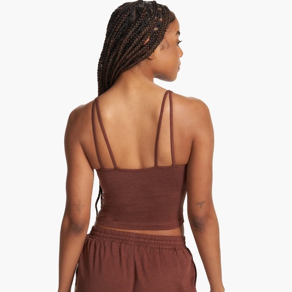 VUORI HALO PERFORMANCE CROP IN Cedar Heather Color Size Large NWT - Picture 2 of 10